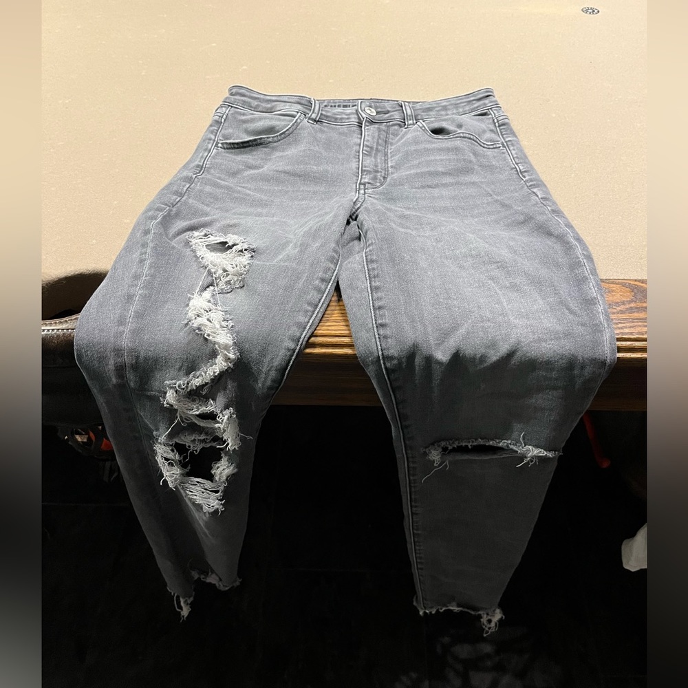 American Eage next level stretch hi rise jegging jeans grey